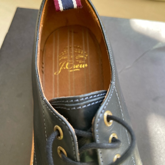 J. Crew | Shoes | Jcrew Oar Stripe Plain Toe Italian Leather Derby ...